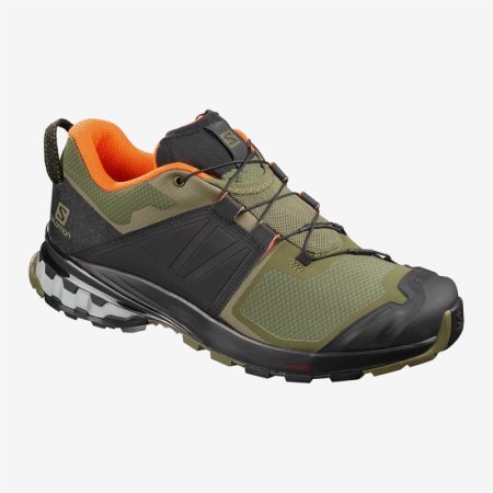 Zapatillas Trekking Salomon XA WILD Hombre Verde Oliva/Negras (ES-BLNG)